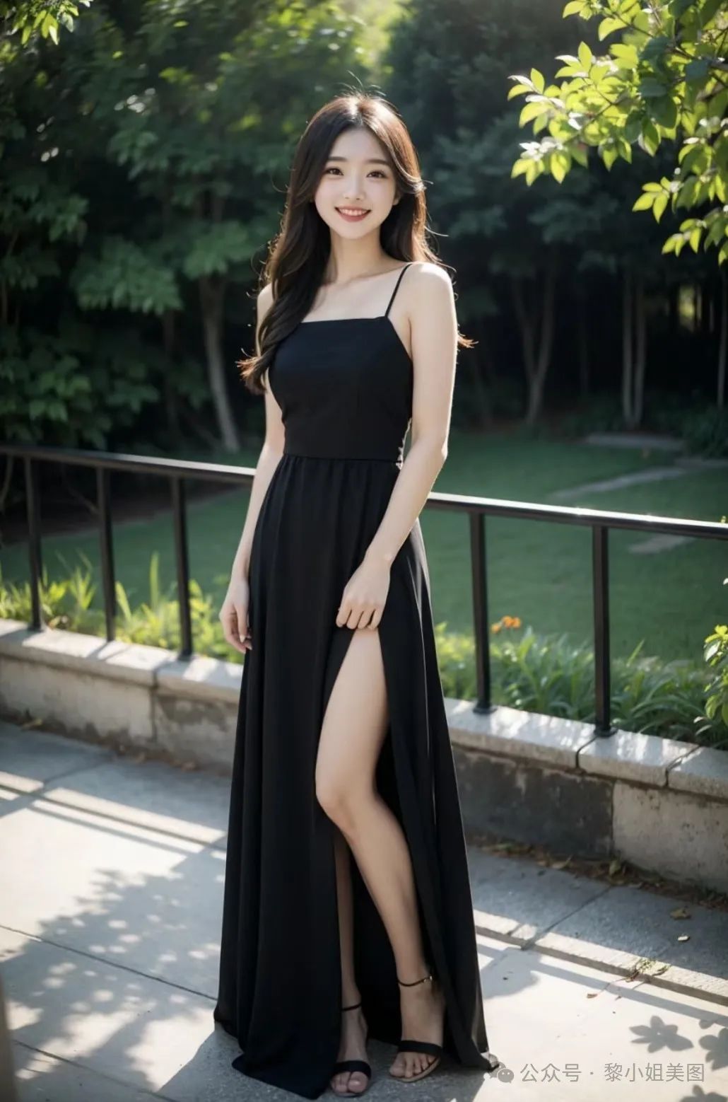 黑色长裙配高跟鞋的搭配，让女性优雅与高贵